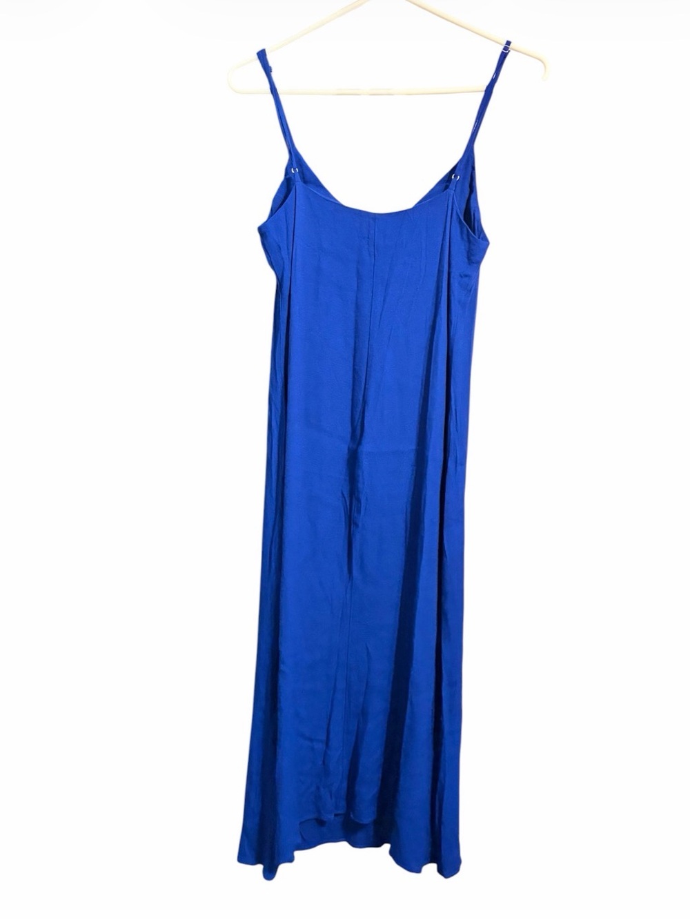 Reformation Cobalt Blue Maxi Dress Size 0 Slip Side Slit Minimalist 90s